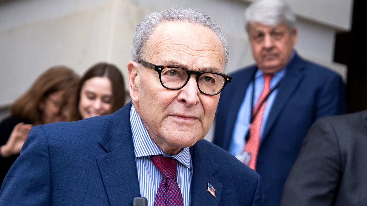 Senate Minority Leader Charles Schumer arriving outside the U.S. Capitol