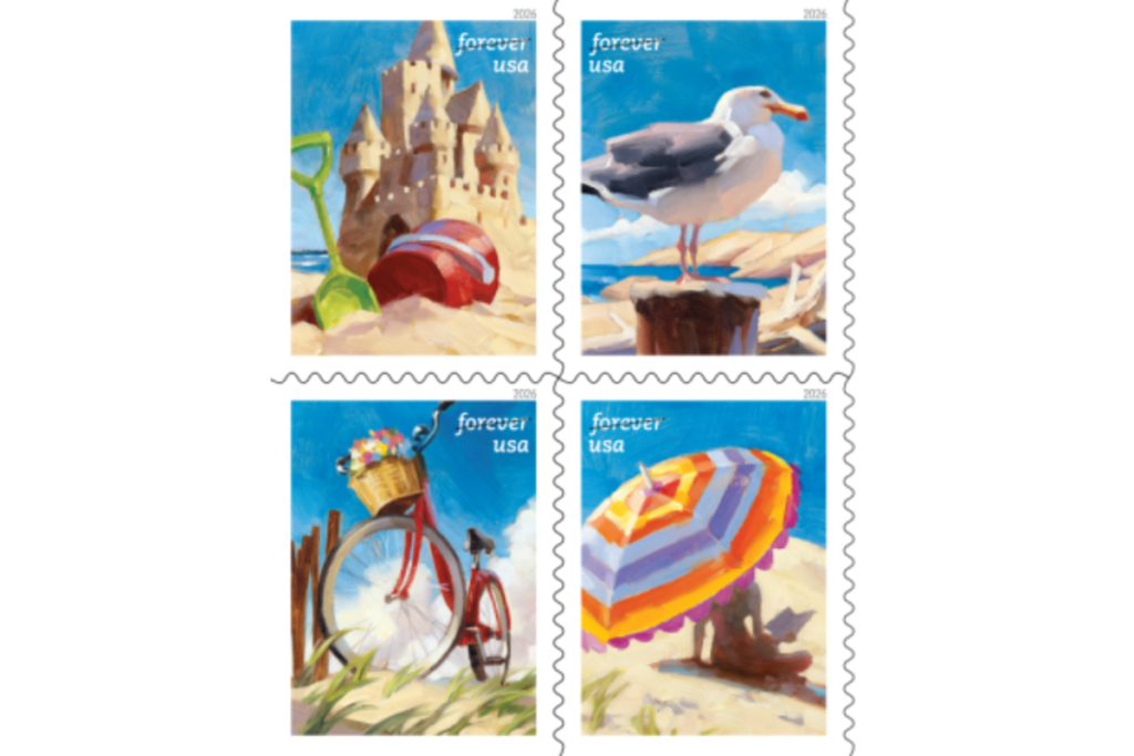 USPS Unveils New First-Class ‘Day at the Beach’ Stamps