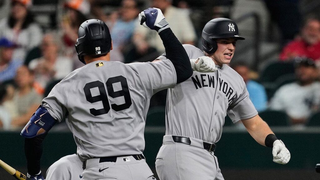 Aaron Judge, Ben Rice make rare history as Yankees duo blast homers in win over Rangers