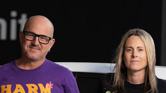 Ballarat Community Health clinical lead Mel Lishman (right) and peer support worker Dean Seabrook work in drug and alcohol services in the region. 