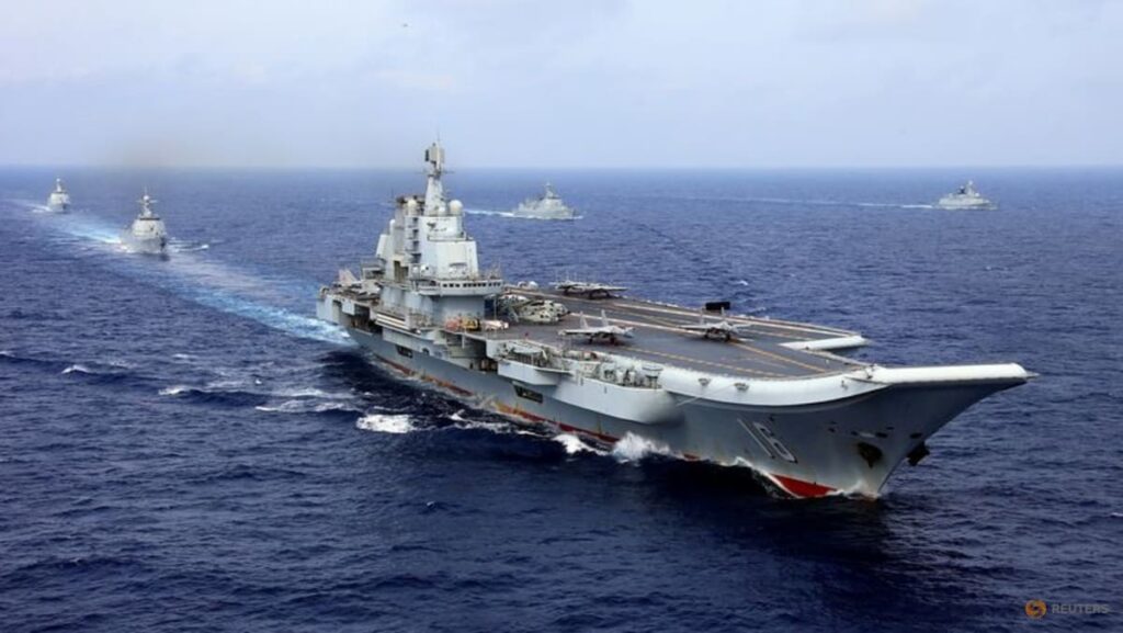 Chinese aircraft carrier sailed through Taiwan Strait, Taipei says