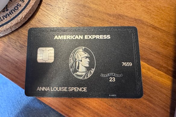 The Black Amex card Annalouise Spence allegedly secretly obtained without her employer’s knowledge.