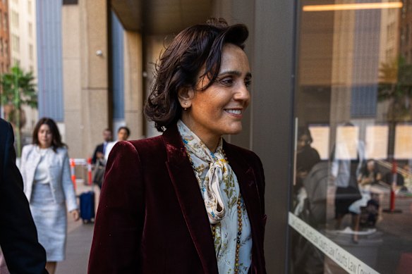 Amanda Ghost arrives at the Federal Court in Sydney on Friday.