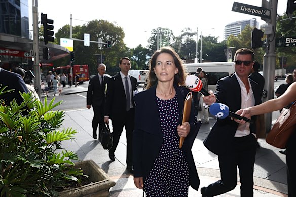 Karen Espiner, a lawyer acting for Roberts-Smith, outside the court.