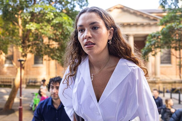 Charlotte MacInnes outside the Federal Court in Sydney on Friday.