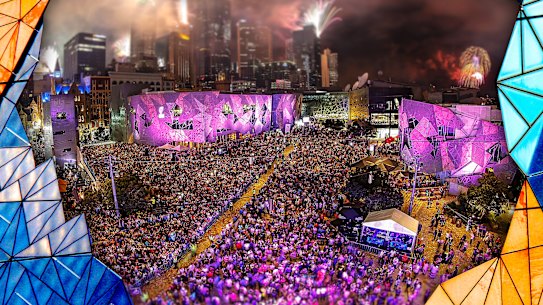 Federation Square has been the site of many public gatherings since it opened 21 years ago.