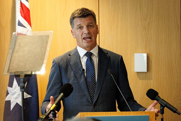 Federal Opposition Leader Angus Taylor.