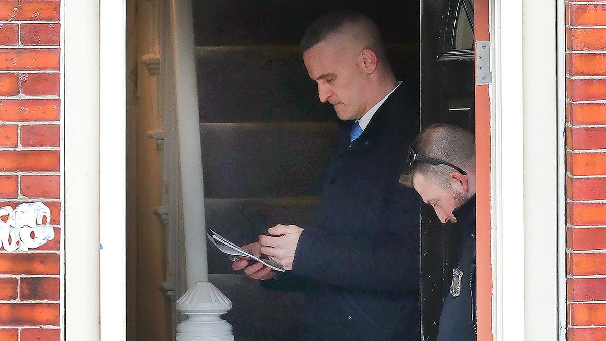 Boston Police and investigators are at a brownstone at Hemenway Street near the Northeastern University campus