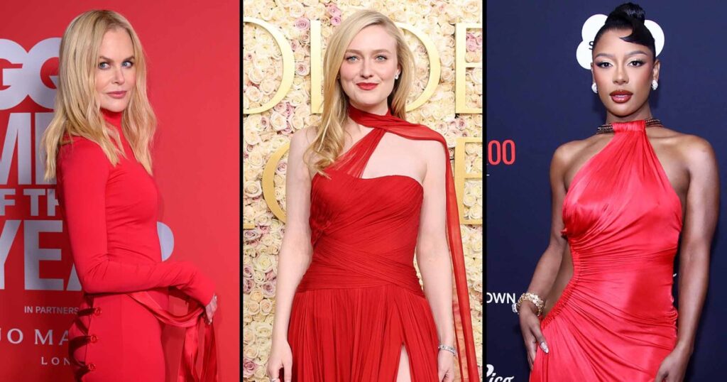 Celebrities Are Seeing Red Every Season: Dakota Fanning, Ciara Miller and More
