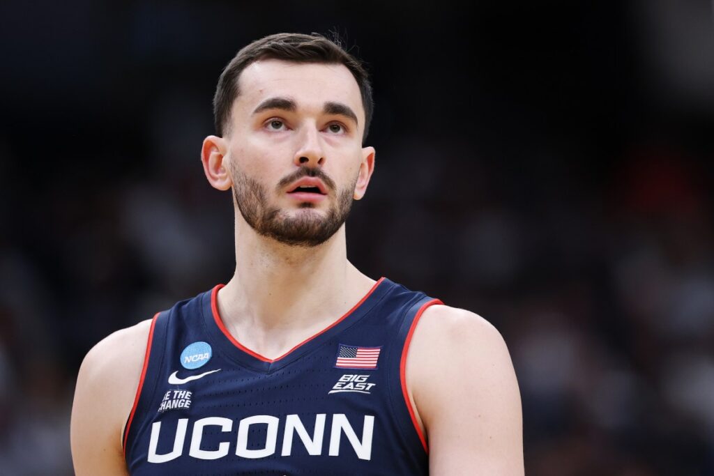 Alex Karaban’s Tearful Goodbye to Dan Hurley Goes Viral After UConn Loss