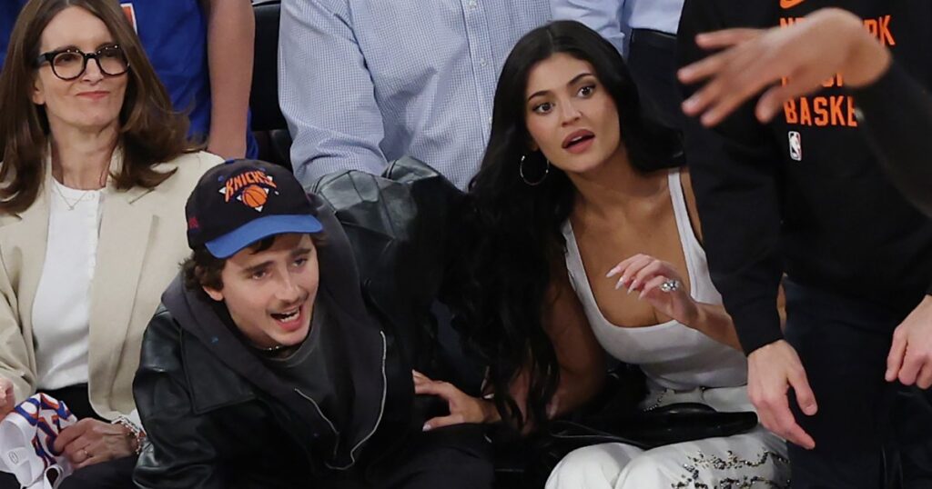 Kylie Jenner Clutches Boyfriend Timothee Chalamet During Courtside NBA Date Night