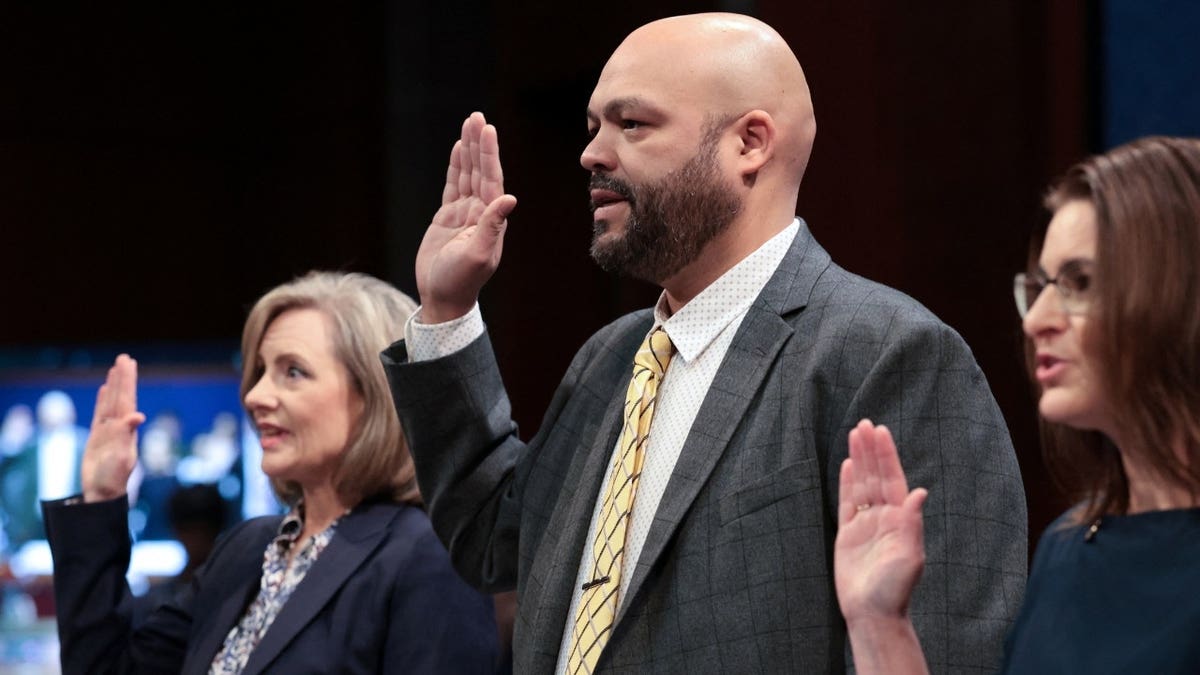 Three Minnesota House members raise their right hands