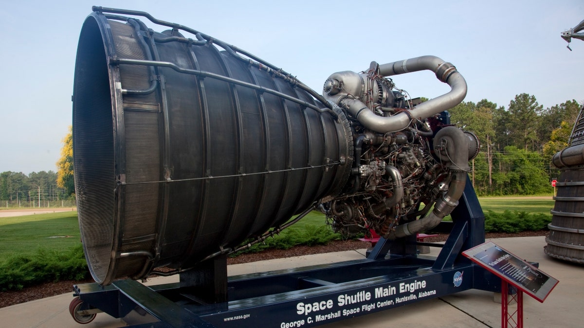 F-1 engine displayed at George C. Marshall Space Flight Center in Huntsville Alabama