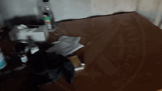 Inside Dezi Freeman’s hideout. 