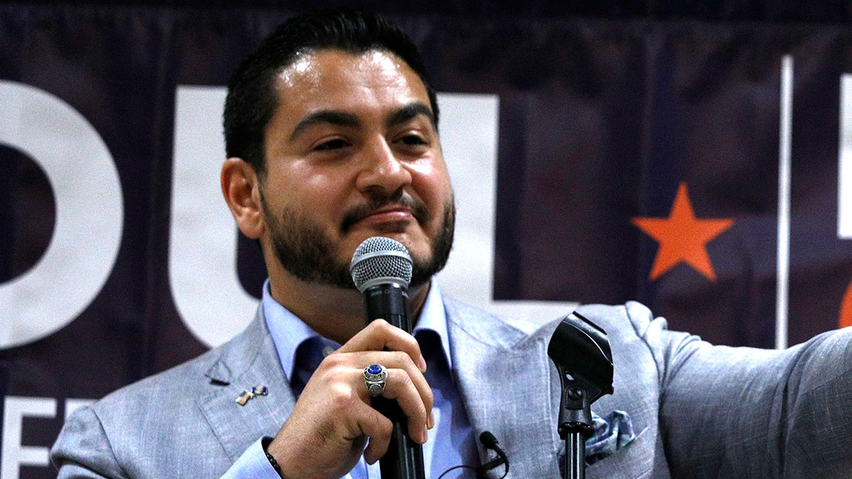 U.S. Senate candidate Abdul El-Sayed speaking at an event