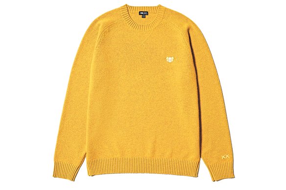 Playful embroidery lends a graphic twist to this cosy  Uniqlo x KAWS sweater.