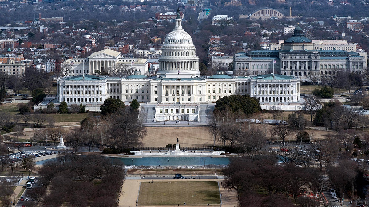 The U.S. Capitol building in Washington under a daytime sky.