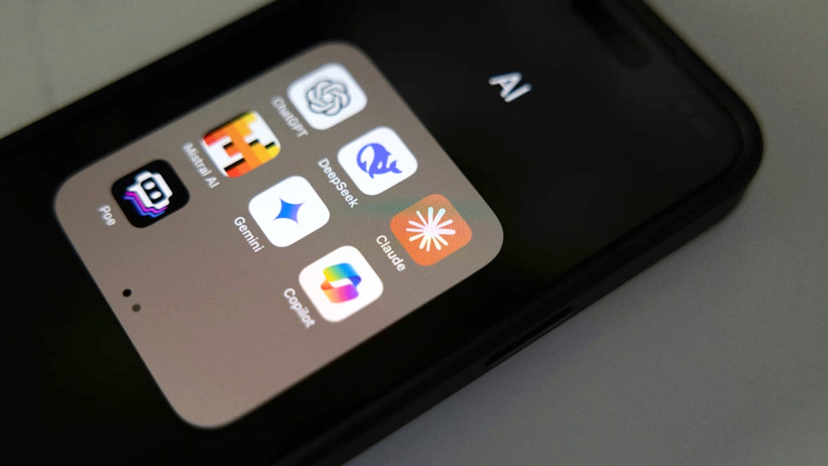 Phone screen showing Claude AI app icon within an AI folder