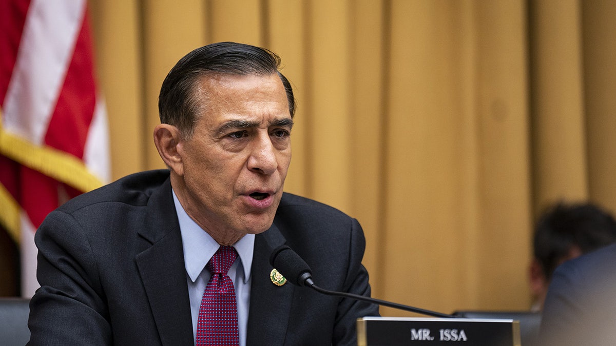 Rep. Darrell Issa speaking during a House Judiciary Committee hearing in Washington, D.C.