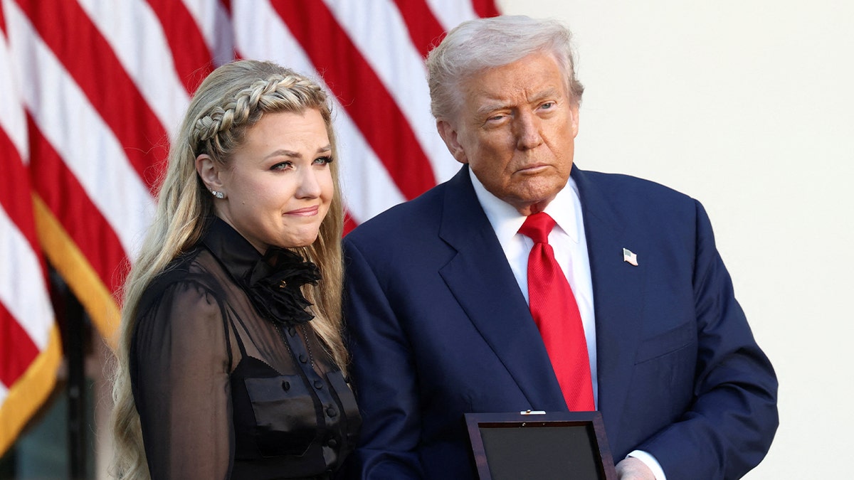 Erika Kirk and Donald Trump