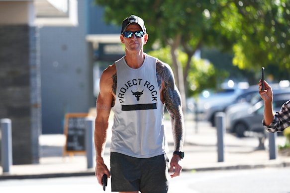 Ben Roberts-Smith reporting to a police station in NSW under his bail conditions earlier this week.