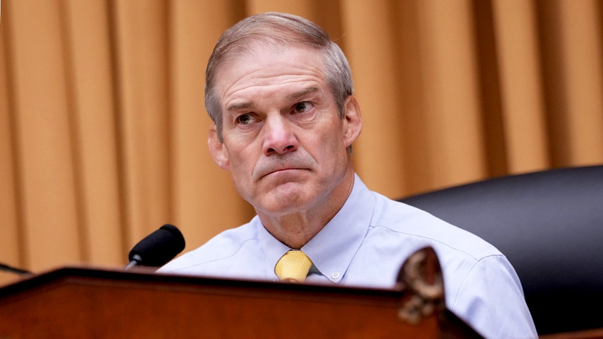 Chairman Jim Jordan looking on during House Judiciary Committee hearing in Washington, D.C.
