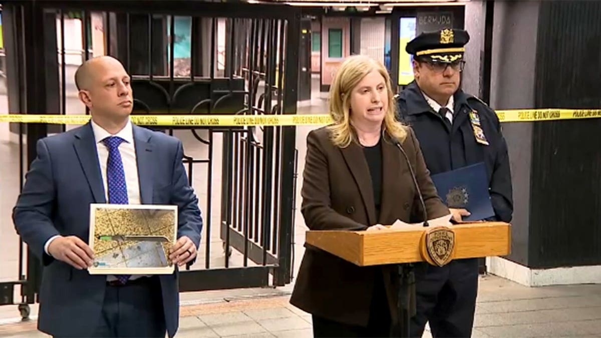 Jessica Tisch at a podium