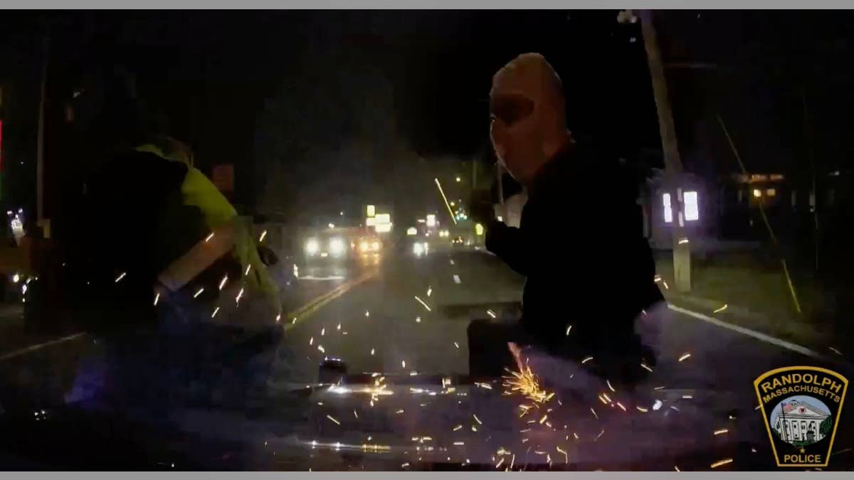 Dashcam footage Massachusetts street takeover