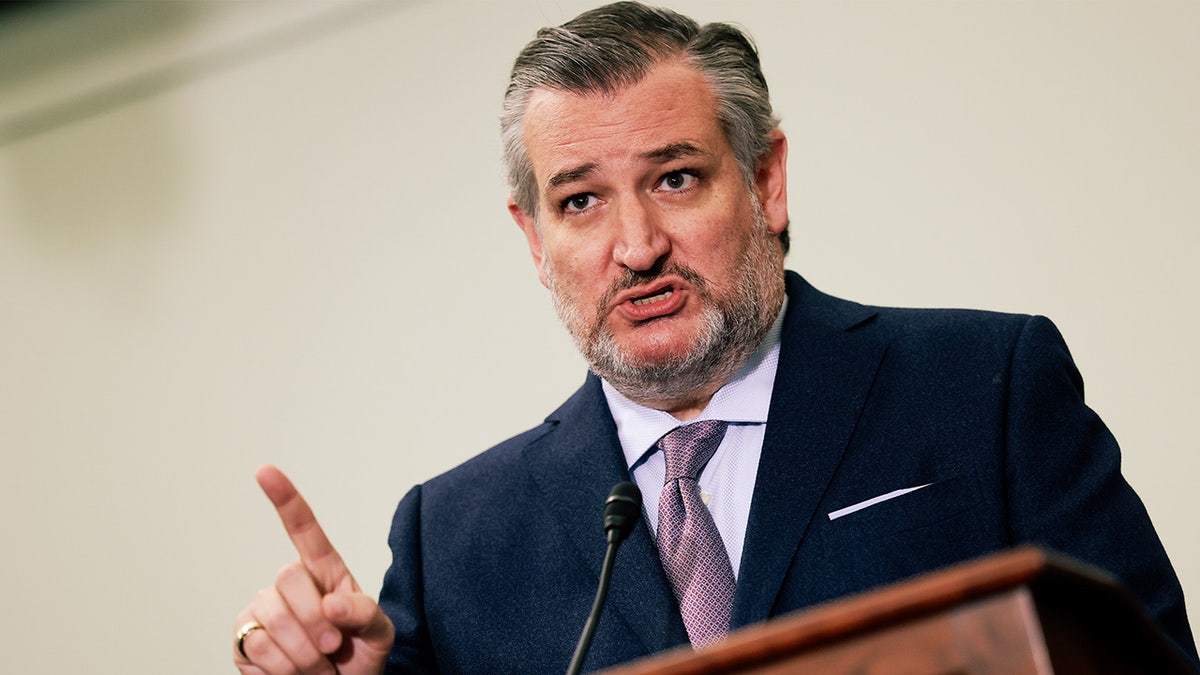 Sen. Ted Cruz speaking at a press conference with families at the U.S. Capitol in Washington, D.C.
