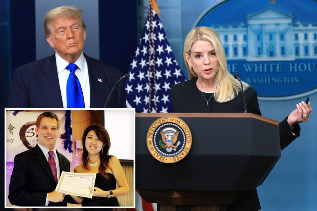 White House denies Pam Bondi fired over Eric Swalwell rumors