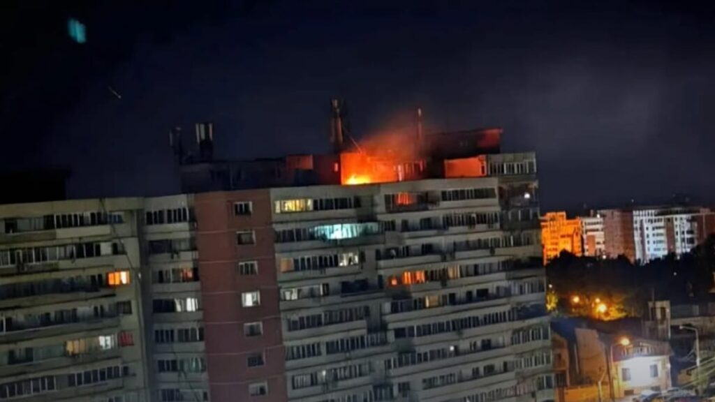 Russian drone hits residential building in Romania, authorities say