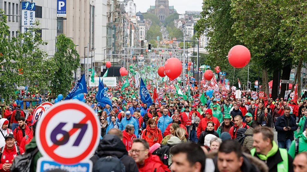 General strike in Belgium against government reforms