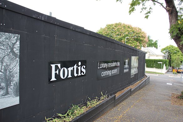 The site of Fortis’ planned New Farm development, where an aged care facility operated for more than 30 years. 
