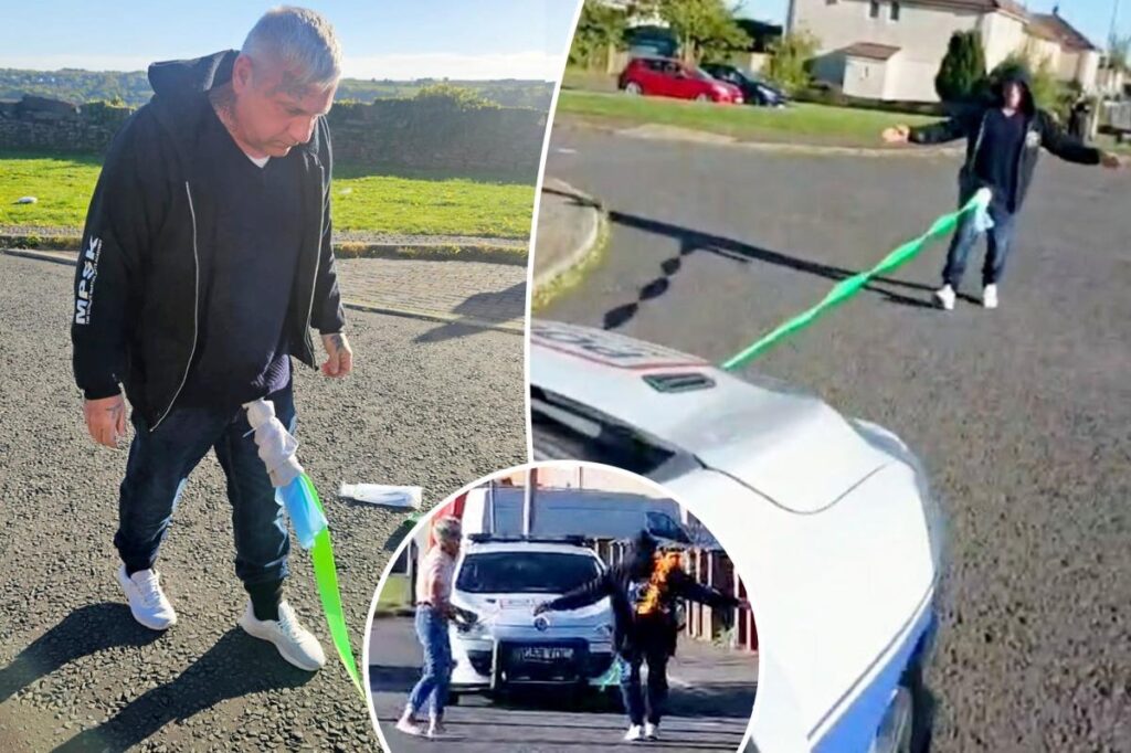Man pulls police car down the street with his penis — to ‘raise awareness’ for prostate cancer