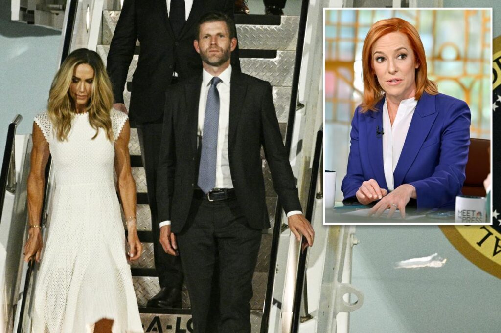Eric Trump accuses Jen Psaki, MS NOW of airing ‘blatant lies’ about China trip  – says he’s suing both