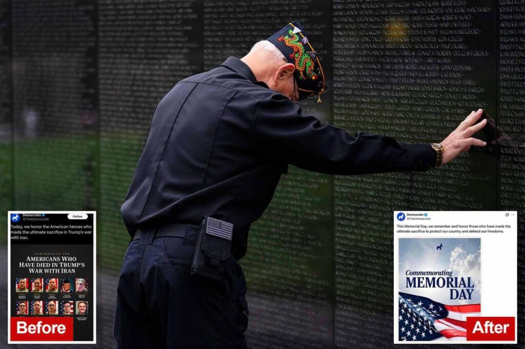 Dems delete Memorial Day post using US service members’ deaths to criticize Trump: ‘Disgusting’ Dems delete Memorial Day post using US service members’ deaths to criticize Trump: ‘Disgusting’