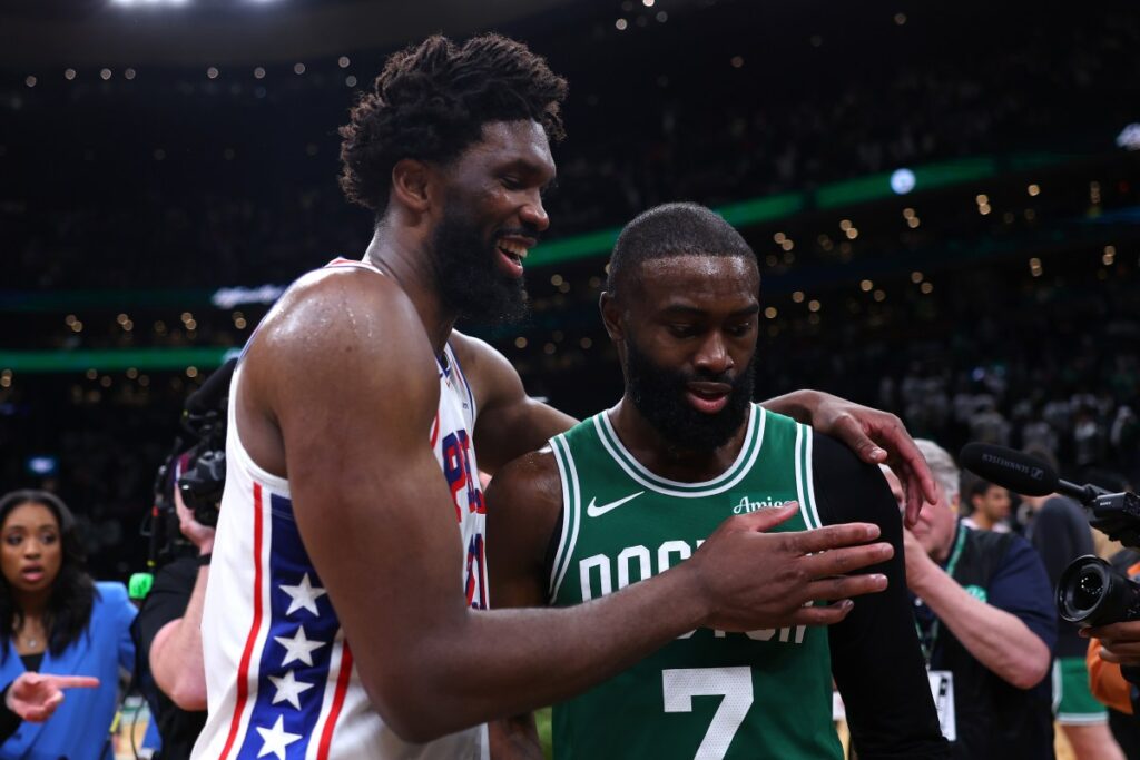 Jaylen Brown Accuses Joel Embiid of ‘Flopping’ After 76ers Eliminate Celtics