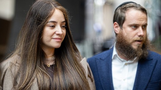 Sheina Gutnick outside the royal commission on Monday.