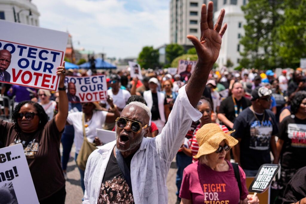 MLK Jr.’s Daughter Joins Voting Rights Rally: ‘Protect Our Power’ 