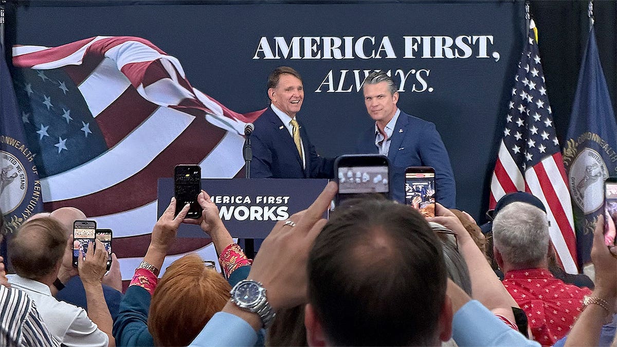 Hegseth on the campaign trail on the eve of Kentucky's primary