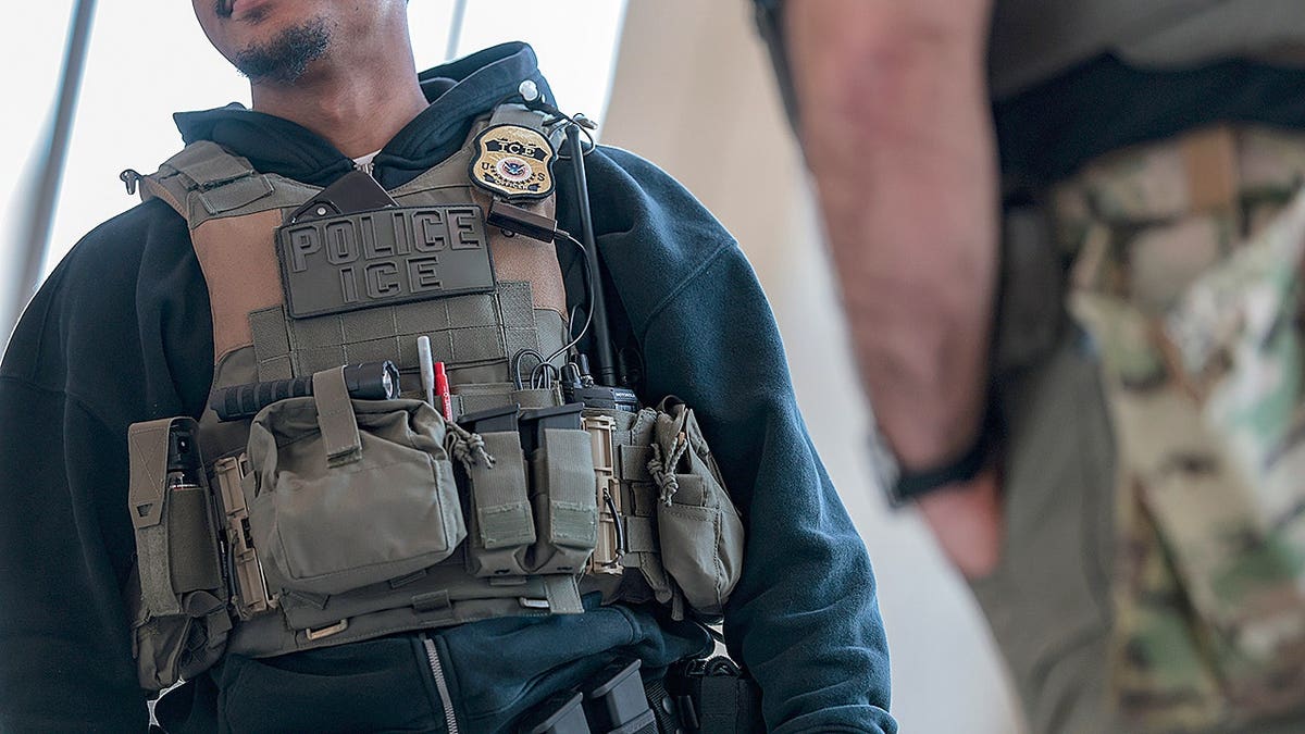 ICE agents patrolling Dulles International Airport in Virginia