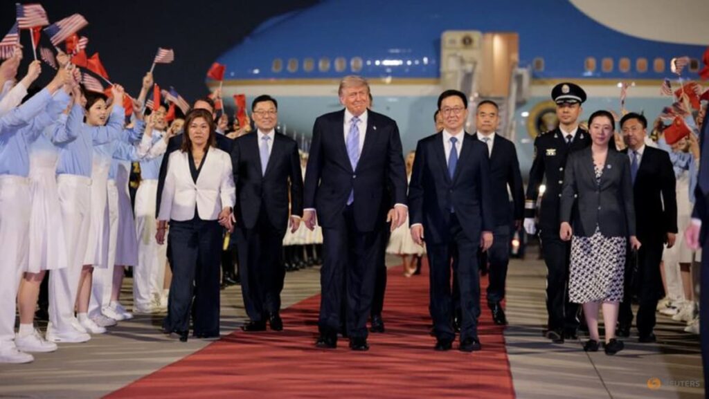 Trump lands in China ahead of high-stakes summit with Xi