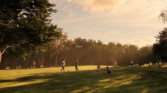 The NSW government will turn nearly half the golf course into parkland. 