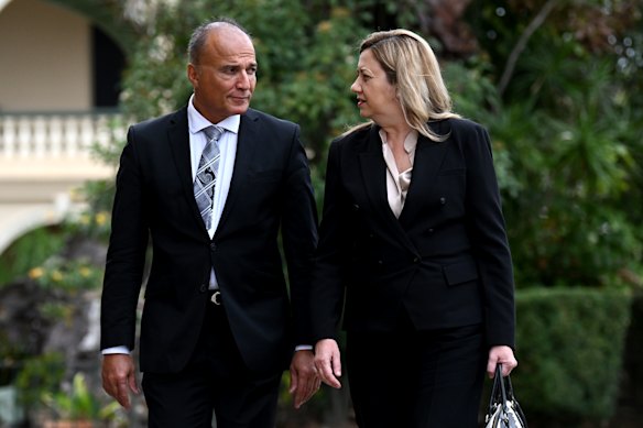 Annastacia Palaszczuk alongside partner Adib.