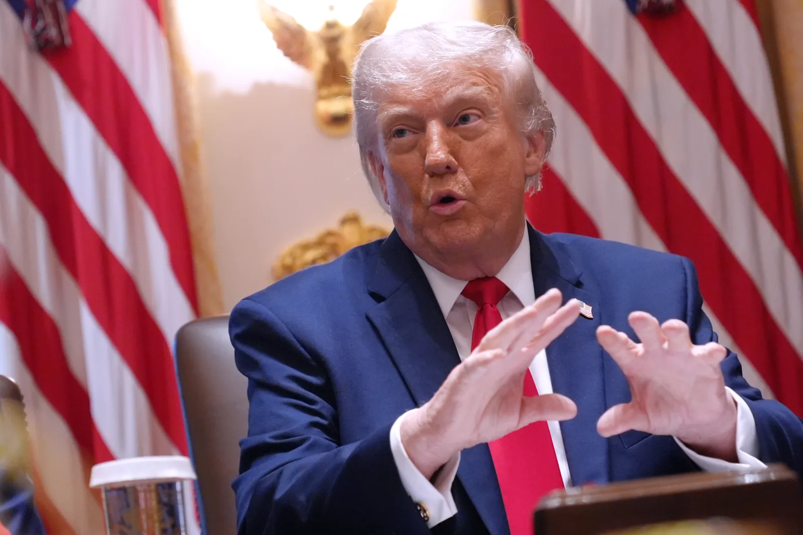 President Donald Trump speaks during a Cabinet meeting at the White House on May 27 in Washington. (AP Photo/Jacquelyn Martin)