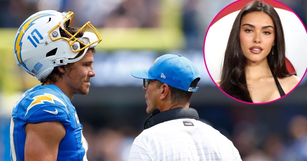 Chargers Coach Jim Harbaugh Reacts to QB Justin Herbert Skipping Practice to Hang With Madison Beer Chargers Coach Jim Harbaugh Reacts to QB Justin Herbert Skipping Practice to Hang With Madison Beer