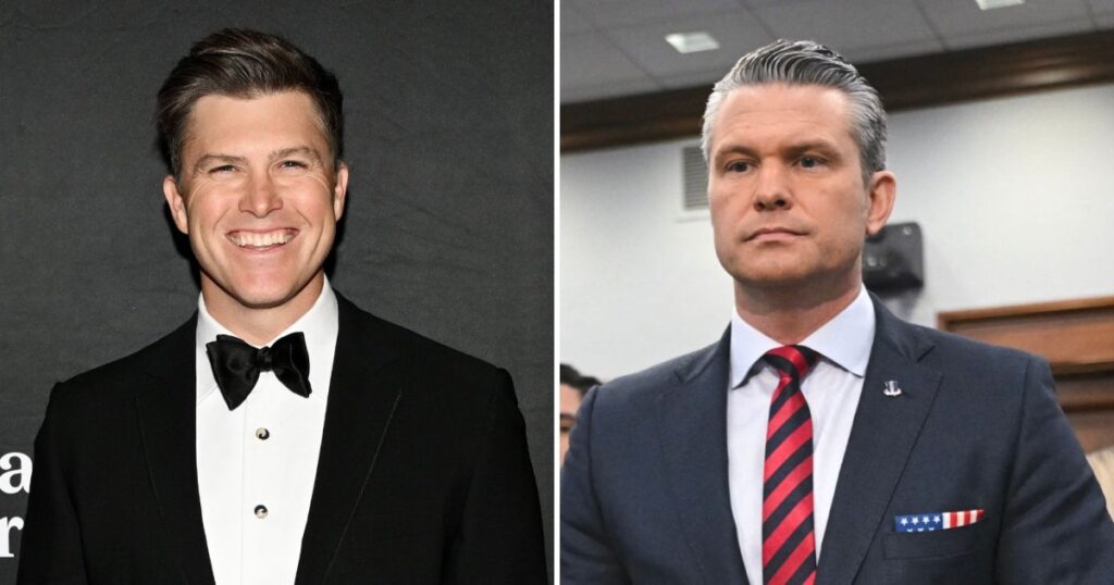 Colin Jost May Have Manifested Pete Hegseth’s Wild ‘Pulp Fiction’ Biblical Quote Moment