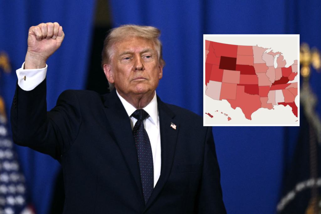 Map Shows States Where Trump’s Approval Rating Has Crashed Most Map Shows States Where Trump’s Approval Rating Has Crashed Most