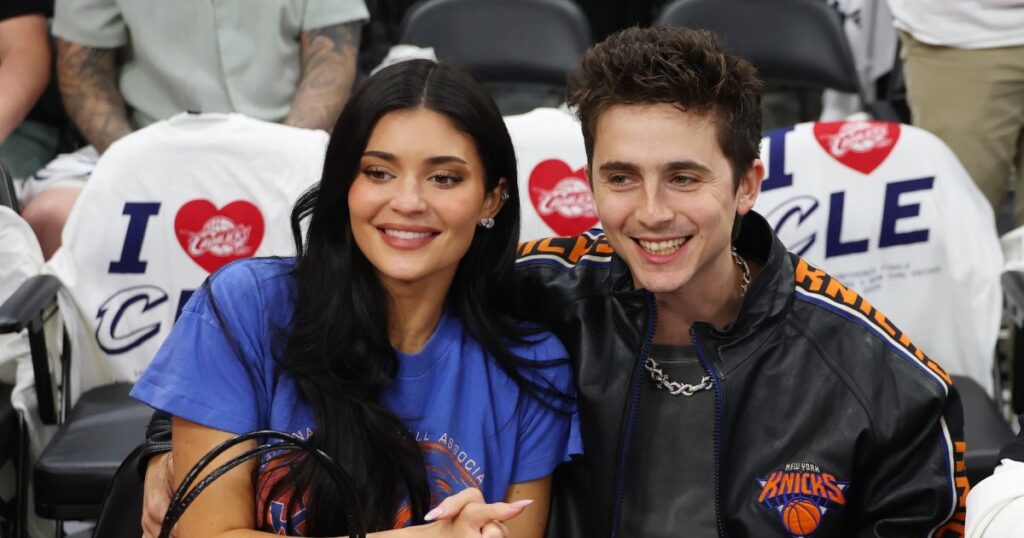 Timothee Chalamet and Kylie Jenner Cheer on Knicks in Matching Outfits for Courtside Date Night