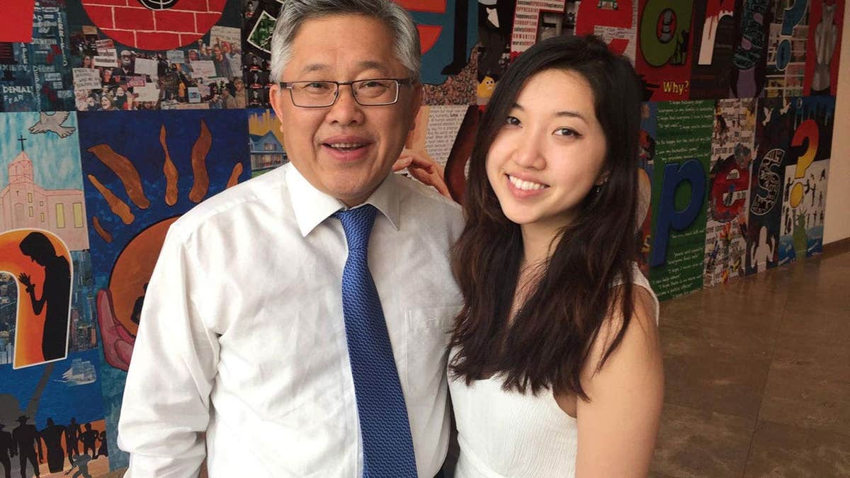 Ezra Jin with his daughter Grace Drexel